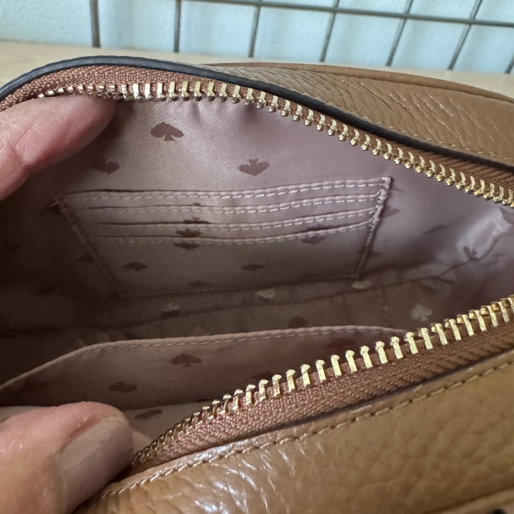 KATE SPADE Kourtney Suede Mustard Crossbody Bag - Picture 7 of 15